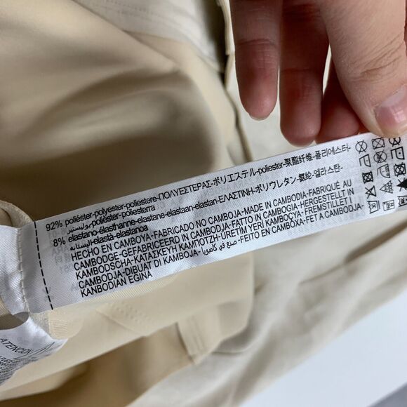 Zara Faux Suede Overshirt Womens XS Champagne Snap Button Pockets Jacket *READ - Picture 12 of 16